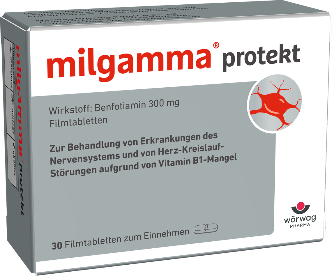 milgamma<sup>&reg;</sup> protekt<br /> Bei Nervenschäden durch Vitamin-B1-Mangel